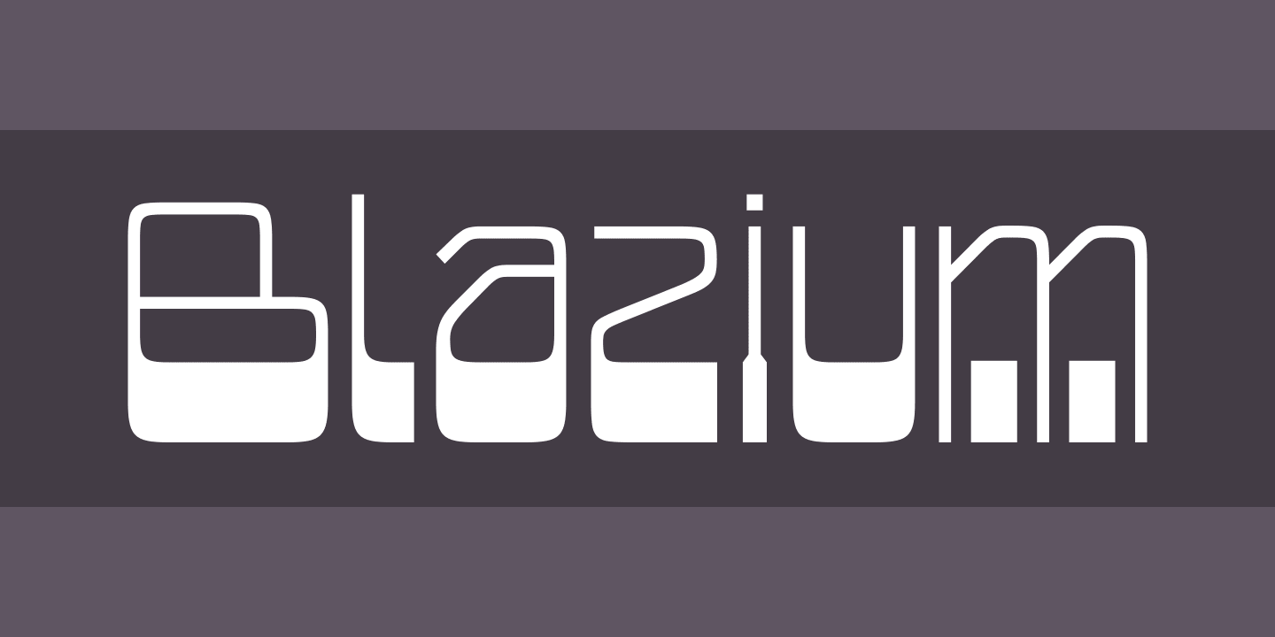 Blazium Regular Font preview